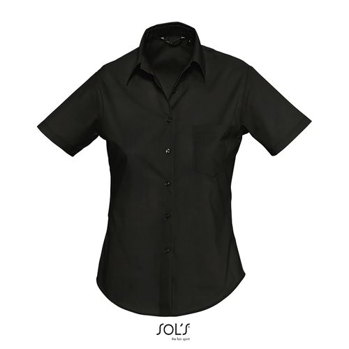 CHEMISE FEMME POPELINE MANCHES COURTES SOL'S ESCAPE