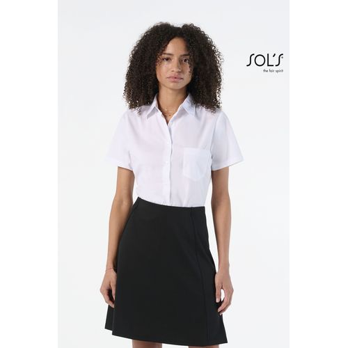 CHEMISE FEMME POPELINE MANCHES COURTES SOL'S ESCAPE