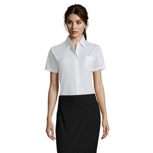 CHEMISE FEMME POPELINE MANCHES COURTES SOL'S ESCAPE