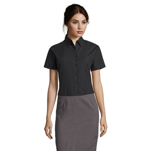 CHEMISE FEMME POPELINE MANCHES COURTES SOL'S ESCAPE
