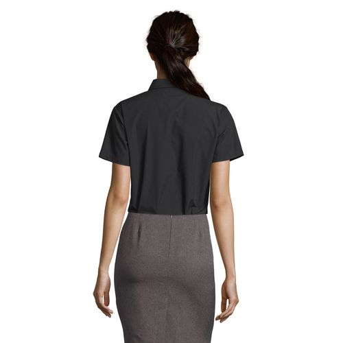 CHEMISE FEMME POPELINE MANCHES COURTES SOL'S ESCAPE