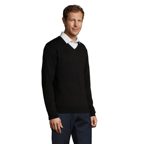 black JERSEY CUELLO PICO PARA HOMBRE SOL'S GALAXY MEN