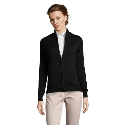 black CHAQUETA DE PUNTO CON CREMALLERA PARA MUJER SOL'S GORDON WOMEN
