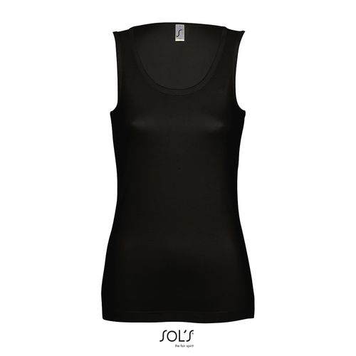 negro produndo CAMISETA SIN MANGAS PARA MUJER SOL'S JANE