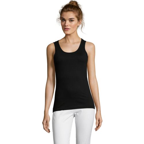 negro produndo CAMISETA SIN MANGAS PARA MUJER SOL'S JANE