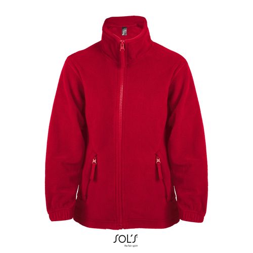 red CHAQUETA POLAR CON CREMALLERA PARA NIÑOS SOL'S NORTH KIDS