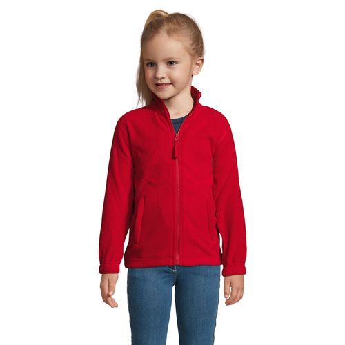 red CHAQUETA POLAR CON CREMALLERA PARA NIÑOS SOL'S NORTH KIDS