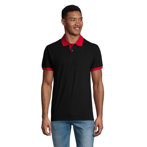 negro/rojo POLO UNISEX SOL'S PRINCE