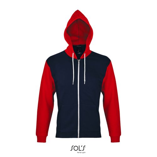 VESTE ZIPPÉE À CAPUCHE UNISEXE AVEC CORDON CONTRASTÉ BLANC SOL'S SILVER - 6