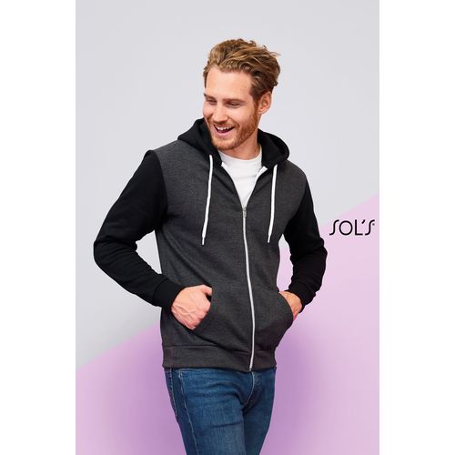 VESTE ZIPPÉE À CAPUCHE UNISEXE AVEC CORDON CONTRASTÉ BLANC SOL'S SILVER - 2