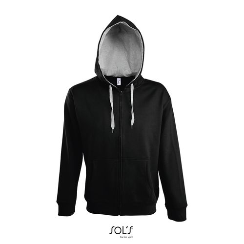 VESTE ZIPPÉE HOMME BICOLORE À CAPUCHE DOUBLÉE CONTRASTÉE SOL'S SOUL MEN - 5