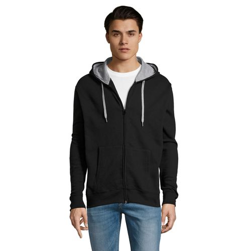VESTE ZIPPÉE HOMME BICOLORE À CAPUCHE DOUBLÉE CONTRASTÉE SOL'S SOUL MEN - 2