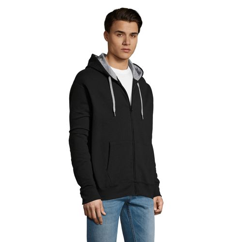 VESTE ZIPPÉE HOMME BICOLORE À CAPUCHE DOUBLÉE CONTRASTÉE SOL'S SOUL MEN