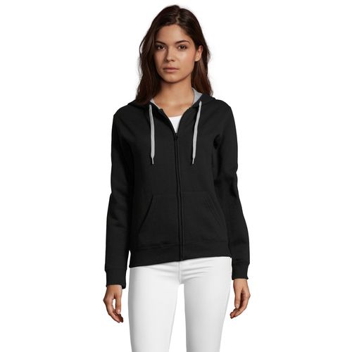 VESTE ZIPPÉE FEMME BICOLORE À CAPUCHE DOUBLÉE CONTRASTÉE SOL'S SOUL WOMEN