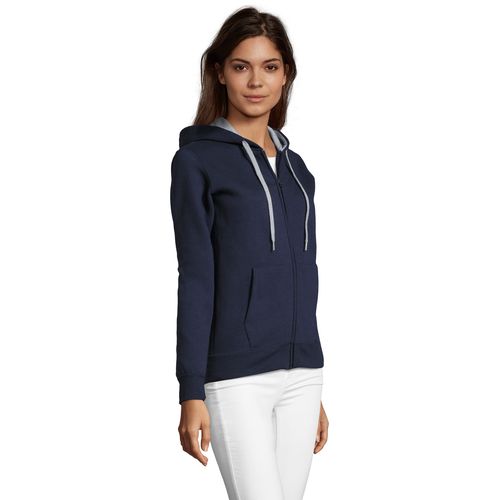 VESTE ZIPPÉE FEMME BICOLORE À CAPUCHE DOUBLÉE CONTRASTÉE SOL'S SOUL WOMEN