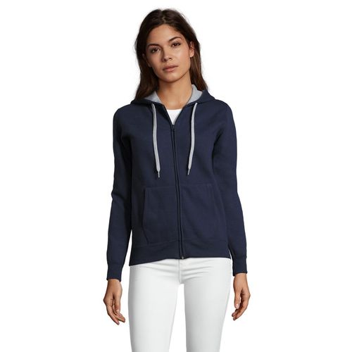 VESTE ZIPPÉE FEMME BICOLORE À CAPUCHE DOUBLÉE CONTRASTÉE SOL'S SOUL WOMEN