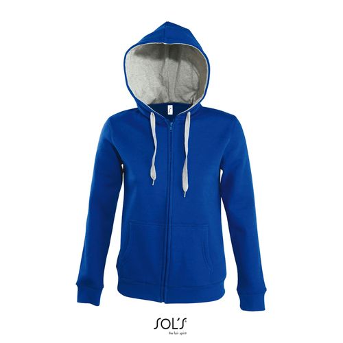 azulón CHAQUETA DE MUJER CONTRASTADA CON CAPUCHA SOL'S SOUL WOMEN