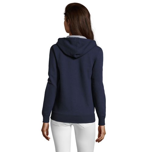 VESTE ZIPPÉE FEMME BICOLORE À CAPUCHE DOUBLÉE CONTRASTÉE SOL'S SOUL WOMEN