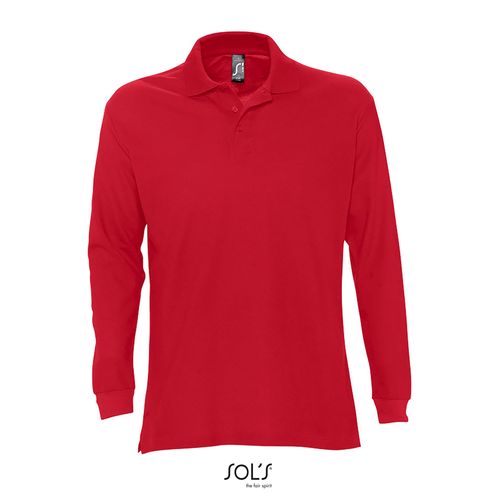 red POLO PIQUÉ DE MANGA LARGA PARA HOMBRE SOL'S STAR