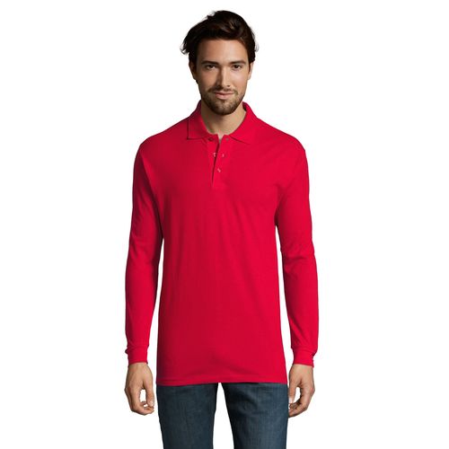 red POLO PIQUÉ DE MANGA LARGA PARA HOMBRE SOL'S STAR