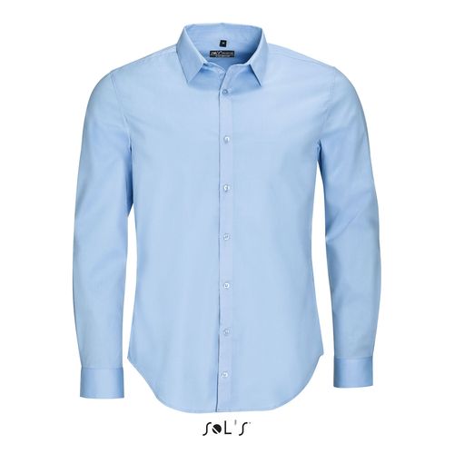 azul claro CAMISA STRETCH MANGA LARGA PARA HOMBRE SOL'S BLAKE MEN