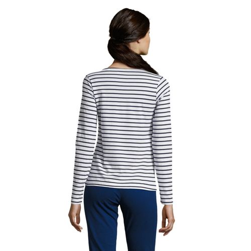 TEE-SHIRT FEMME MANCHES LONGUES RAYÉ SOL'S MARINE WOMEN