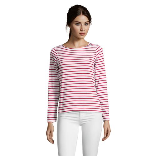 TEE-SHIRT FEMME MANCHES LONGUES RAYÉ SOL'S MARINE WOMEN