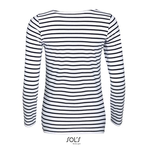TEE-SHIRT FEMME MANCHES LONGUES RAYÉ SOL'S MARINE WOMEN