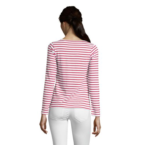 TEE-SHIRT FEMME MANCHES LONGUES RAYÉ SOL'S MARINE WOMEN