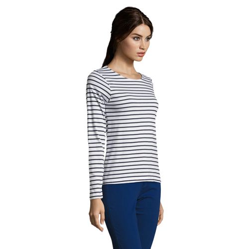 TEE-SHIRT FEMME MANCHES LONGUES RAYÉ SOL'S MARINE WOMEN