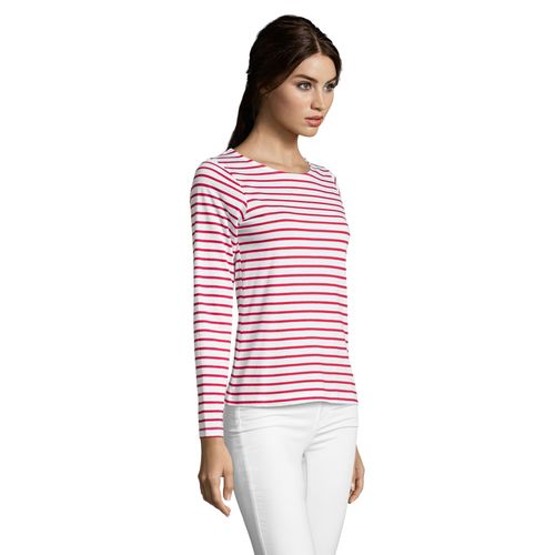 TEE-SHIRT FEMME MANCHES LONGUES RAYÉ SOL'S MARINE WOMEN