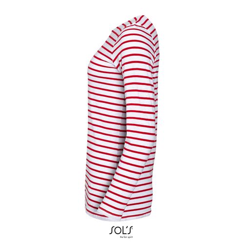 TEE-SHIRT FEMME MANCHES LONGUES RAYÉ SOL'S MARINE WOMEN
