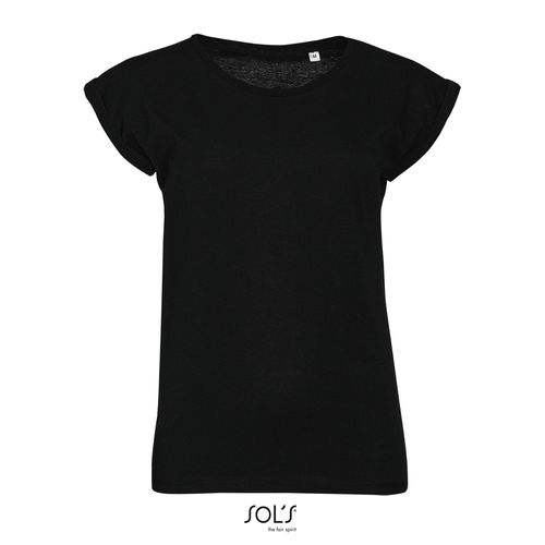 negro produndo CAMISETA MUJER CUELLO REDONDO SOL'S MELBA