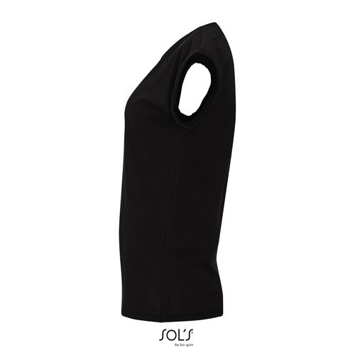 negro produndo CAMISETA MUJER CUELLO REDONDO SOL'S MELBA