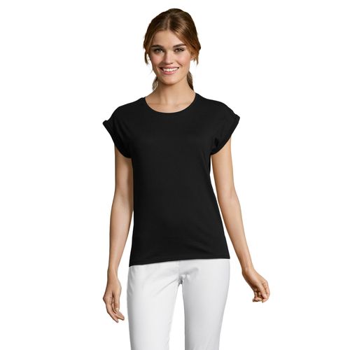 negro produndo CAMISETA MUJER CUELLO REDONDO SOL'S MELBA