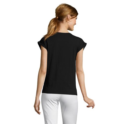 negro produndo CAMISETA MUJER CUELLO REDONDO SOL'S MELBA