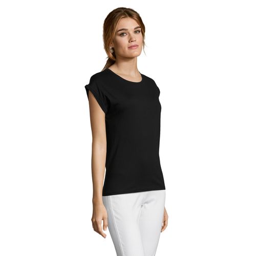 negro produndo CAMISETA MUJER CUELLO REDONDO SOL'S MELBA