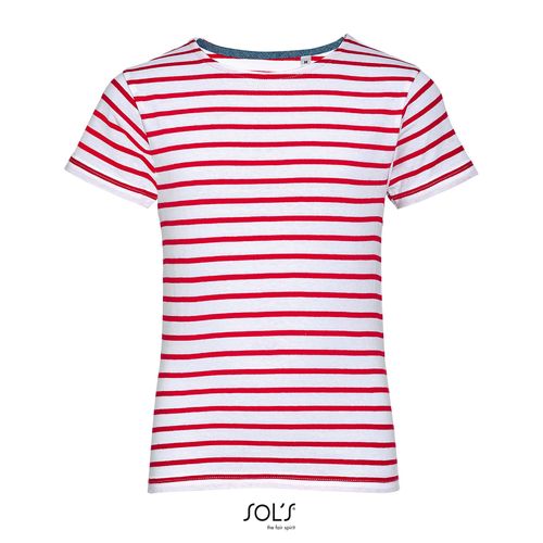 TEE-SHIRT ENFANT COL ROND RAYÉ SOL'S MILES KIDS