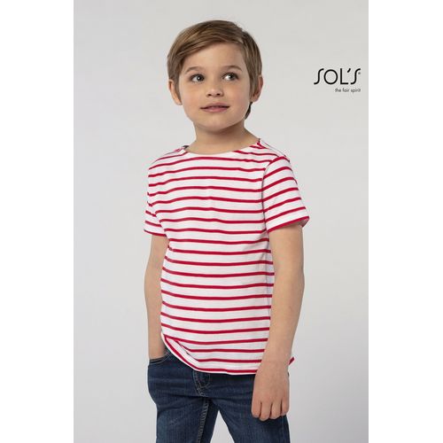 TEE-SHIRT ENFANT COL ROND RAYÉ SOL'S MILES KIDS - 2