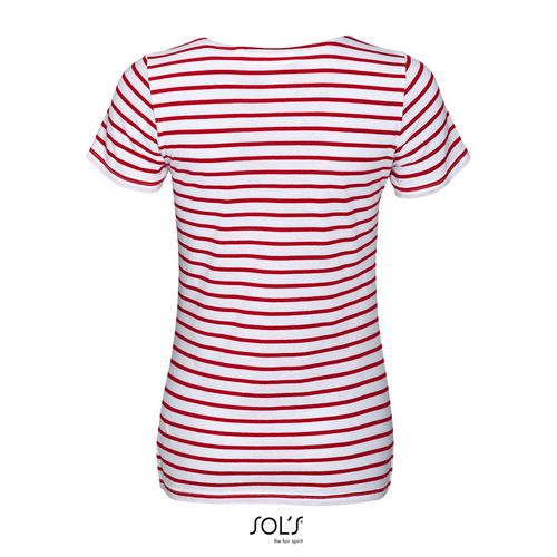 TEE-SHIRT FEMME COL ROND RAYÉ SOL'S MILES WOMEN