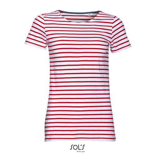 TEE-SHIRT FEMME COL ROND RAYÉ SOL'S MILES WOMEN
