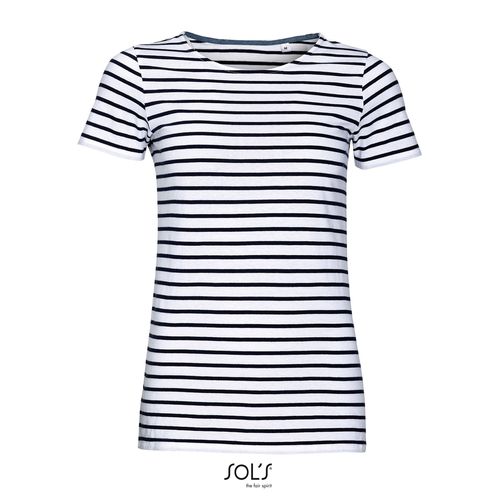 TEE-SHIRT FEMME COL ROND RAYÉ SOL'S MILES WOMEN - 6