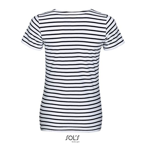 TEE-SHIRT FEMME COL ROND RAYÉ SOL'S MILES WOMEN - 7
