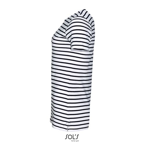 TEE-SHIRT FEMME COL ROND RAYÉ SOL'S MILES WOMEN - 8