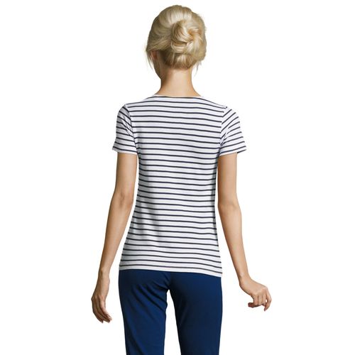 TEE-SHIRT FEMME COL ROND RAYÉ SOL'S MILES WOMEN - 4