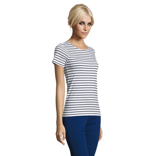 TEE-SHIRT FEMME COL ROND RAYÉ SOL'S MILES WOMEN - 5