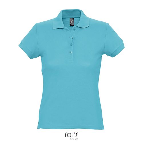 azul atolón POLO DE MANGA CORTA PARA MUJER SOL'S PASSION