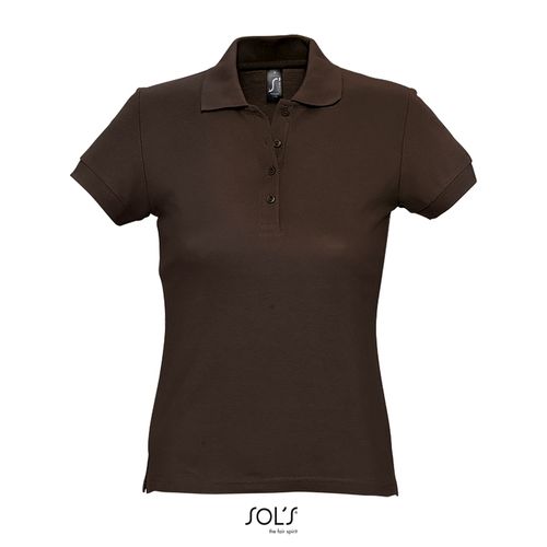 chocolate POLO DE MANGA CORTA PARA MUJER SOL'S PASSION