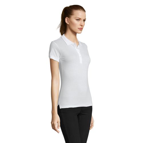 white POLO DE MANGA CORTA PARA MUJER SOL'S PASSION