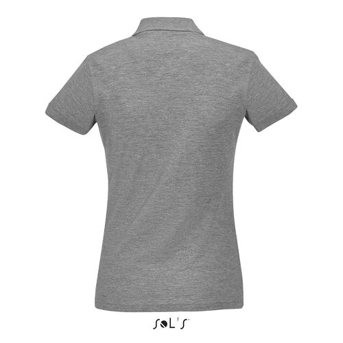 gris chiné POLO DE MANGA CORTA PARA MUJER SOL'S PASSION